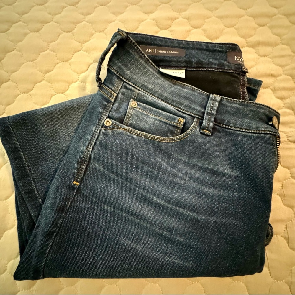 NYDJ women’s, size 4, Ami, stretchy, skinny legging, dark wash, blue jeans.